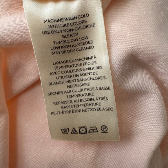 Free People Terese Top Pink Tint Flutter Short Sleeves Size M - Picture 7 of 8